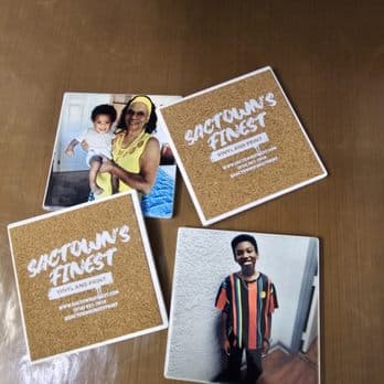 Custom printed ceramic coasters