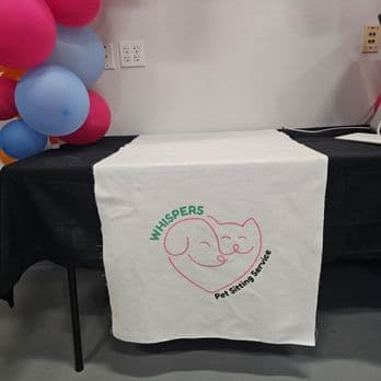 Custom branded table runner