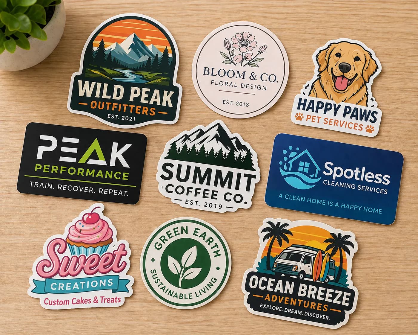 Custom die-cut stickers Sacramento